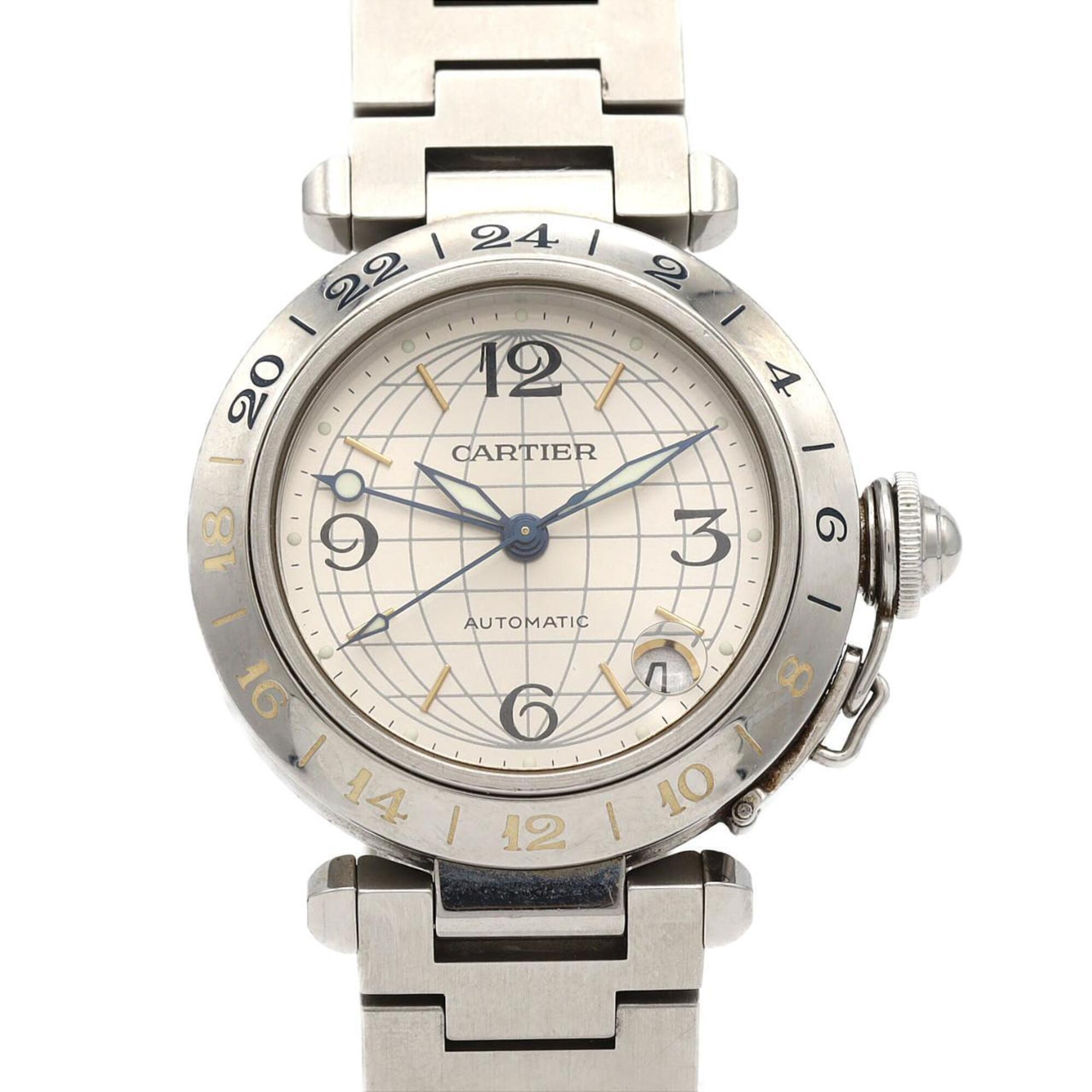 Cartier Pasha C Gmt W31029m7 Stainless Steel Automatic Watch
